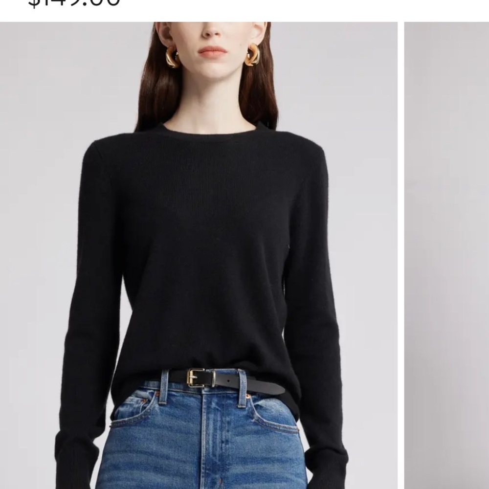 Nordstroom Crewneck Cashmere Sweater L